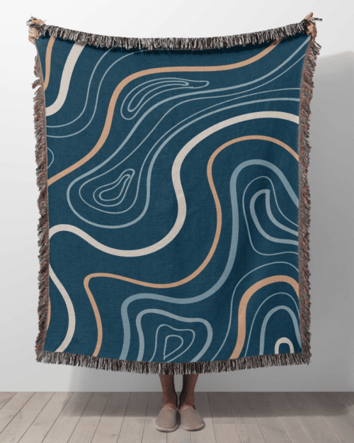 abstract woven blanket