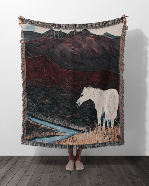 salt river wild horse woven blanket