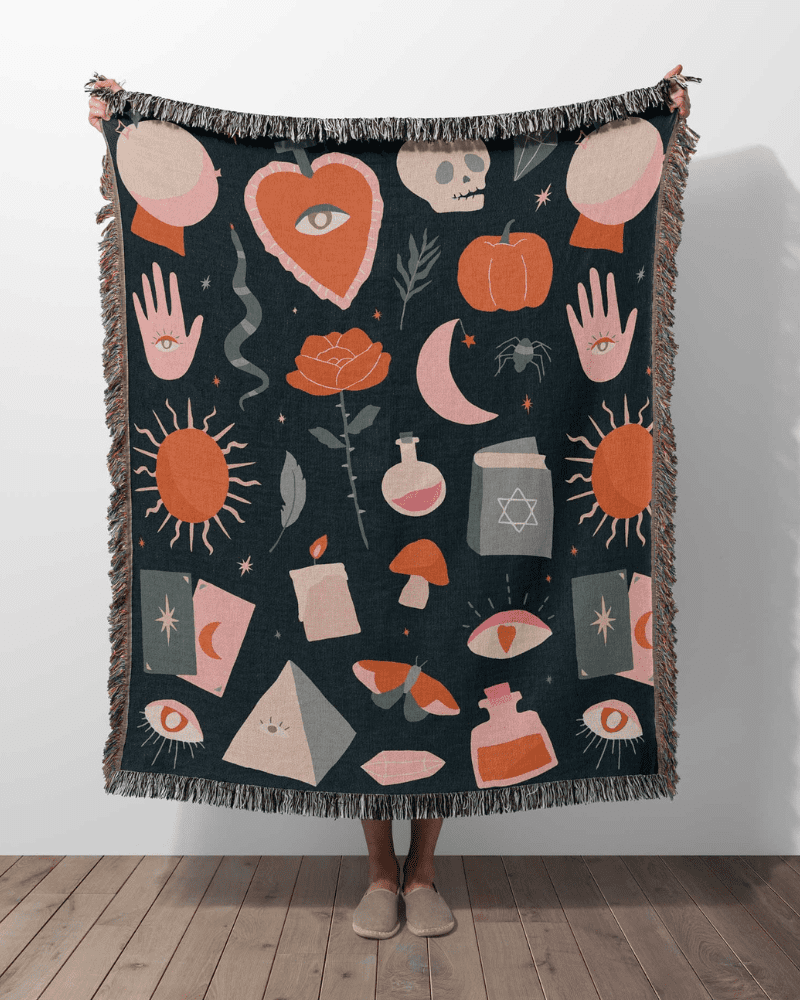 magic spell woven blanket