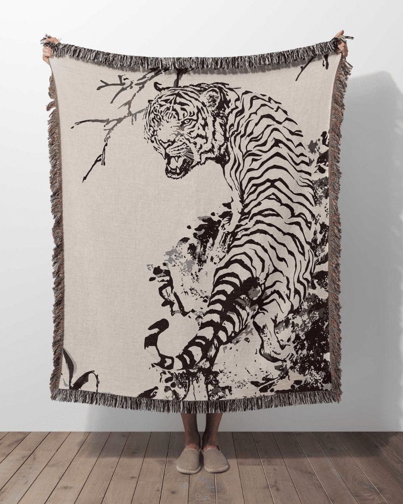 Sepia Vintage Asian Tiger